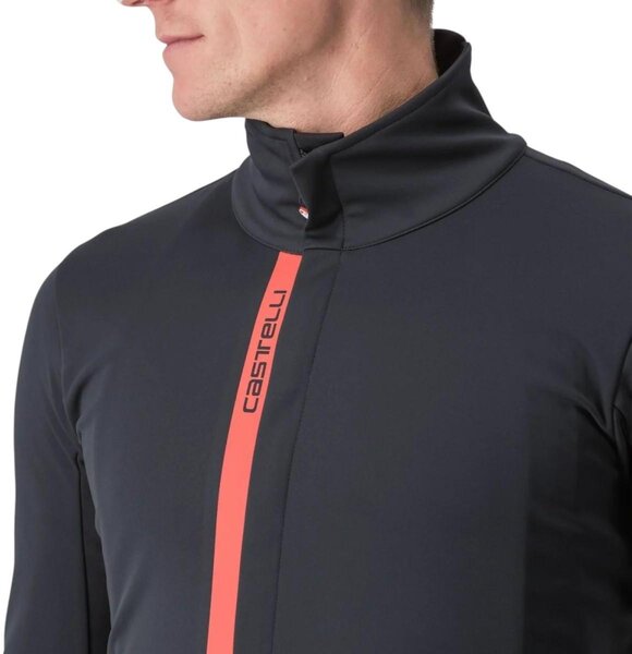 Castelli Entrata Jacket Color: Light Black/Red